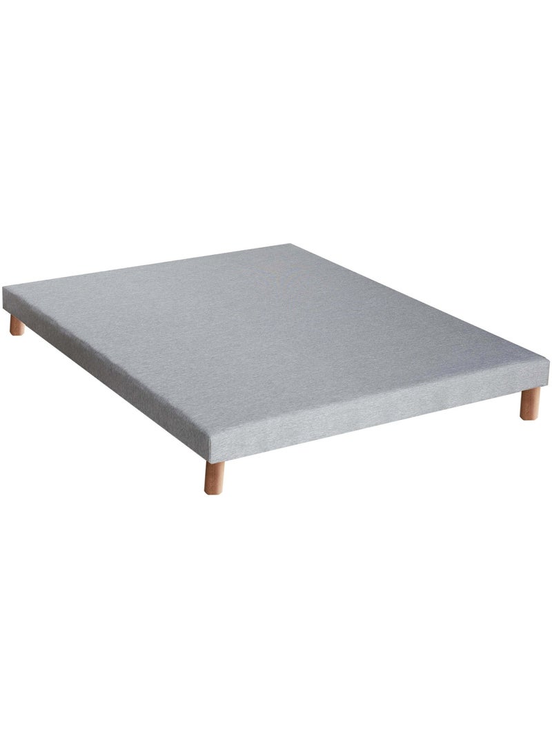 Pack matelas ORIGINEL latex 5 zones + sommier couette oreillers gris chiné 140x190 Blanc Gris - Kiabi