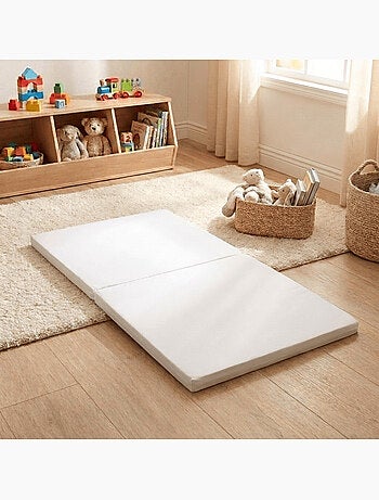 Pack Matelas Pliant 60x120 + Drap Housse Éponge - Idéal Voyage - Déhoussable et Sain