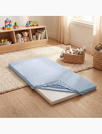 Pack Matelas Pliant 60x120 + Drap Housse Éponge - Idéal Voyage - Déhoussable et Sain