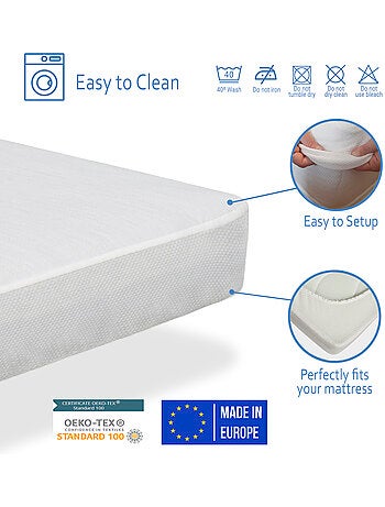 Pack matelas ‘PROMO CONFORT’ épaisseur 14 cm + oreiller junior + Protège matelas
