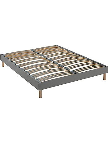 Pack matelas ressorts 7 zones PALACIO + sommier en kit gris + couette et oreillers