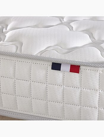 Pack matelas ressorts ASTRE, sommier, couette et oreillers français - Sommier - Gris