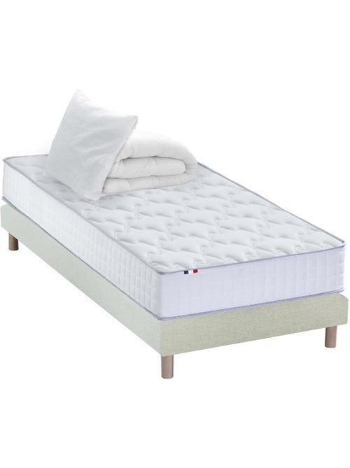 Pack matelas ressorts ASTRE, sommier, couette et oreillers français - Sommier - Beige - Kiabi Pack matelas ressorts ASTRE, sommier, couette et oreillers français - Sommier - Beige - Kiabi