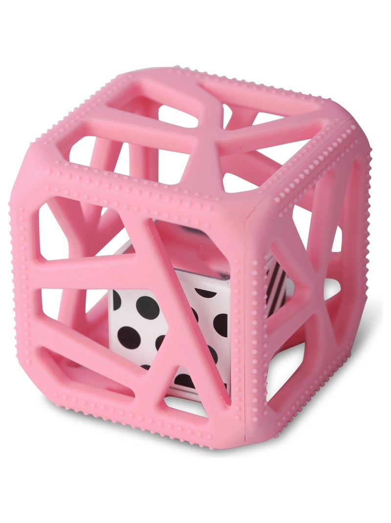 Pack mitaine de dentition et hochet cube de dentition - Rose Rose - Kiabi