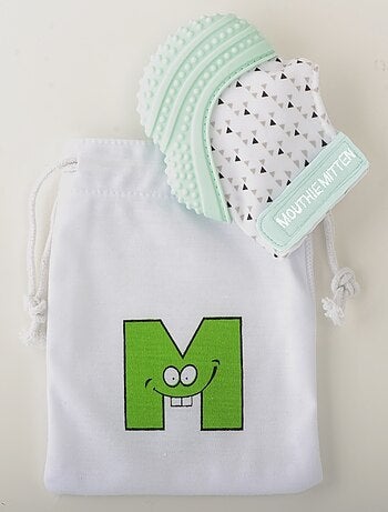Pack mitaine de dentition et hochet cube de dentition - Vert
