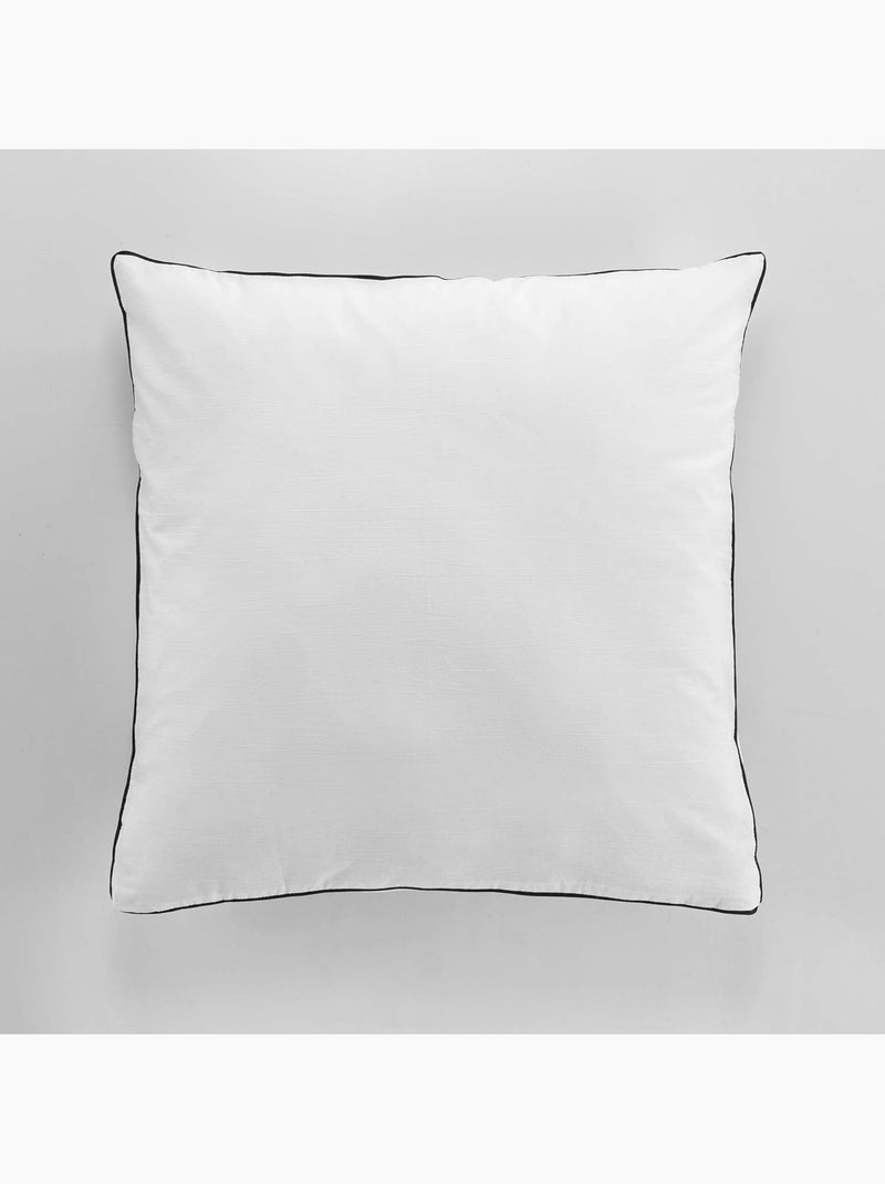 Pack parure coton lavé 57 fils + dh linette Blanc Gris - Kiabi