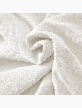 Pack parure de lit en gaze de coton + drap housse + 2 taies