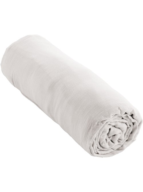 Pack parure de lit en gaze de coton + drap housse + 2 taies - Kiabi Pack parure de lit en gaze de coton + drap housse + 2 taies - Kiabi