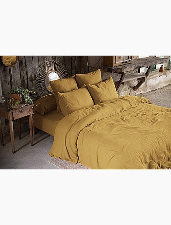 Pack parure de lit en gaze de coton + drap housse + 2 taies