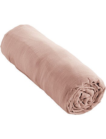 Pack parure de lit en gaze de coton + drap housse + 2 taies