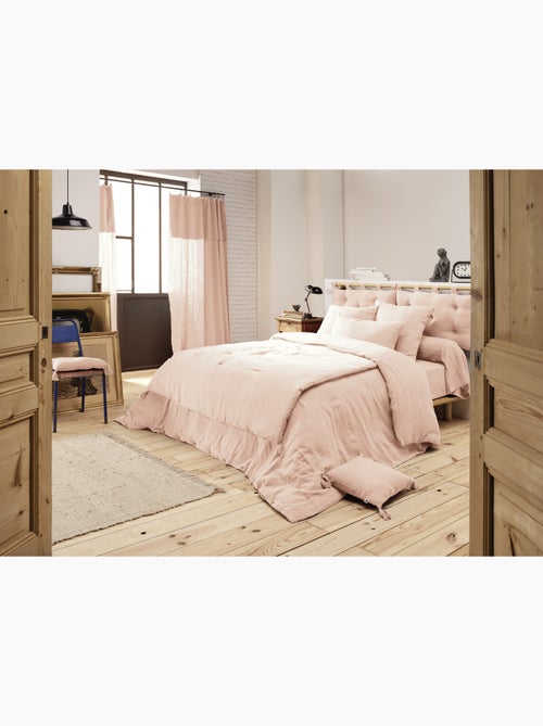 Pack parure de lit en gaze de coton + drap housse + 2 taies - Kiabi Pack parure de lit en gaze de coton + drap housse + 2 taies - Kiabi