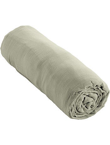 Pack parure de lit en gaze de coton + drap housse + 2 taies