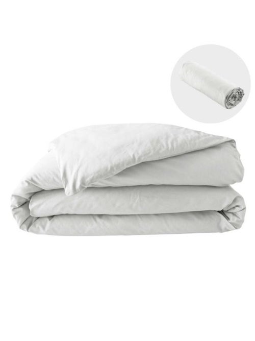 Pack Parure de Lit Percale Unie 78 Fils + Drap-Housse - Kiabi Pack Parure de Lit Percale Unie 78 Fils + Drap-Housse - Kiabi