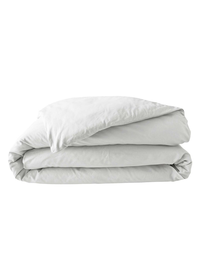 Pack Parure de Lit Percale Unie 78 Fils + Drap-Housse Blanc - Kiabi