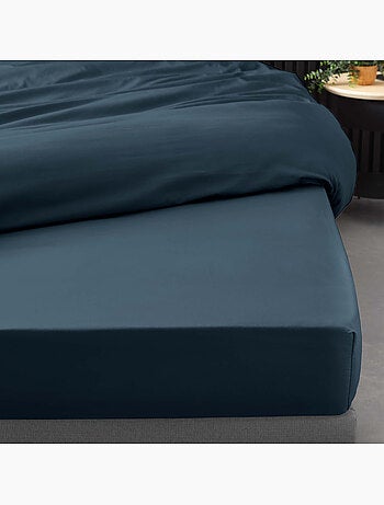 Pack Parure de Lit Percale Unie 78 Fils + Drap-Housse