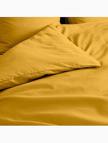 Pack Parure de Lit Percale Unie 78 Fils + Drap-Housse