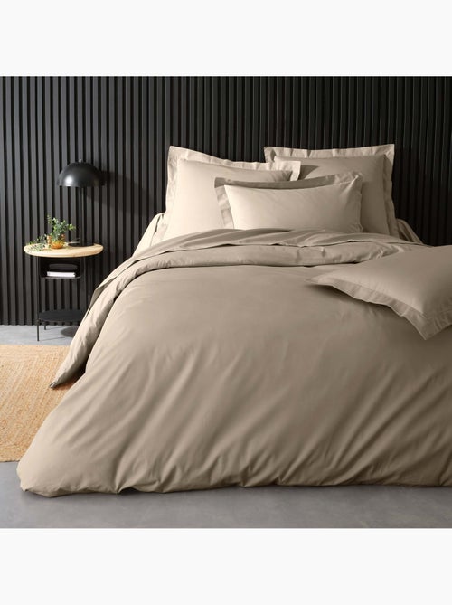 Pack Parure de Lit Percale Unie 78 Fils + Drap-Housse - Kiabi