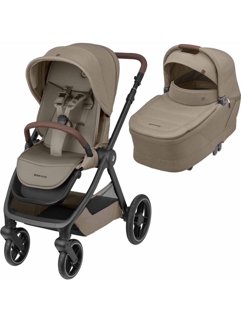 Pack Poussette Naissance Oxford+, Cosi Pebble 360 Pro 2, Embase FamilyFix 360 Pro Beige - Kiabi