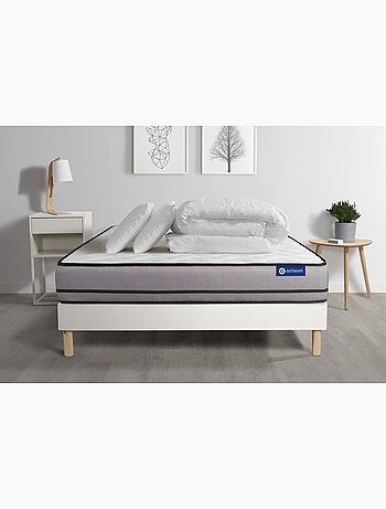 Pack Prêt à dormir avec Matelas Latex et mémoire de forme ACTISOM