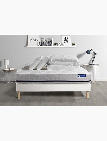 Pack Prêt à dormir avec Matelas Latex et mémoire de forme ACTISOM