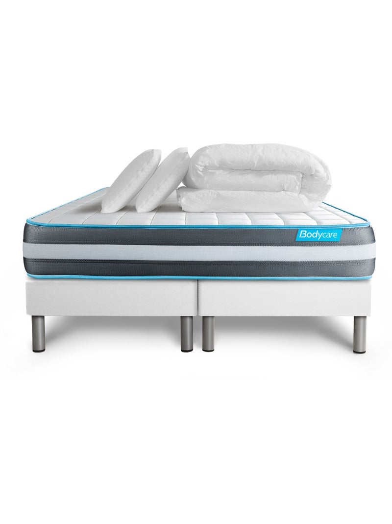 Pack Prêt à dormir avec Matelas Mémoire de forme BODYCARE Blanc - Kiabi