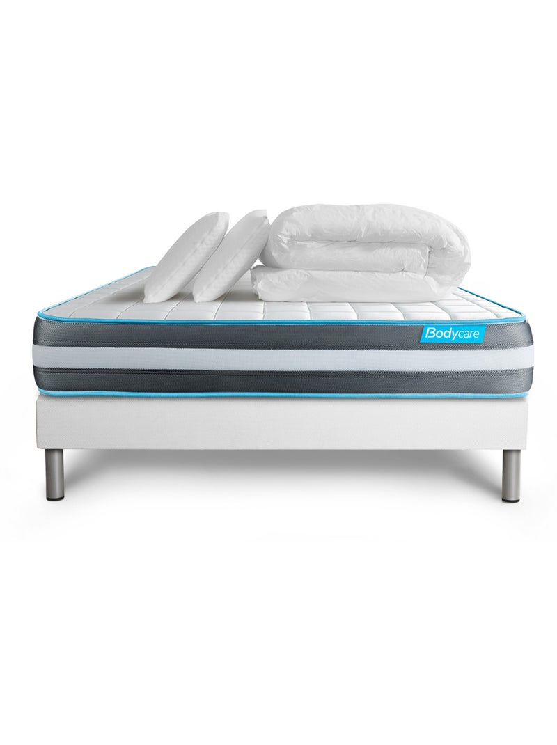 Pack Prêt à dormir avec Matelas Mémoire de forme BODYCARE Blanc - Kiabi