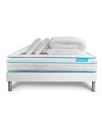 Pack Prêt à dormir avec Matelas Mémoire de forme et micro ressorts ensachés BODYCARE