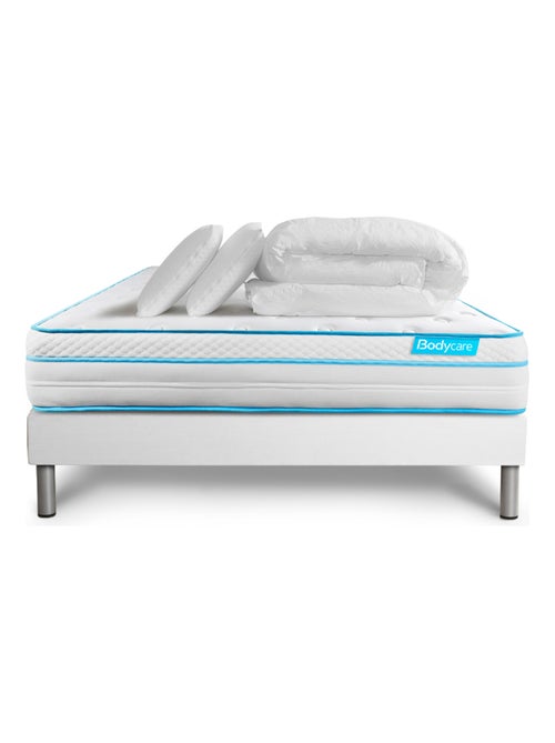 Pack Prêt à dormir avec Matelas Mémoire de forme et micro ressorts ensachés BODYCARE - Kiabi