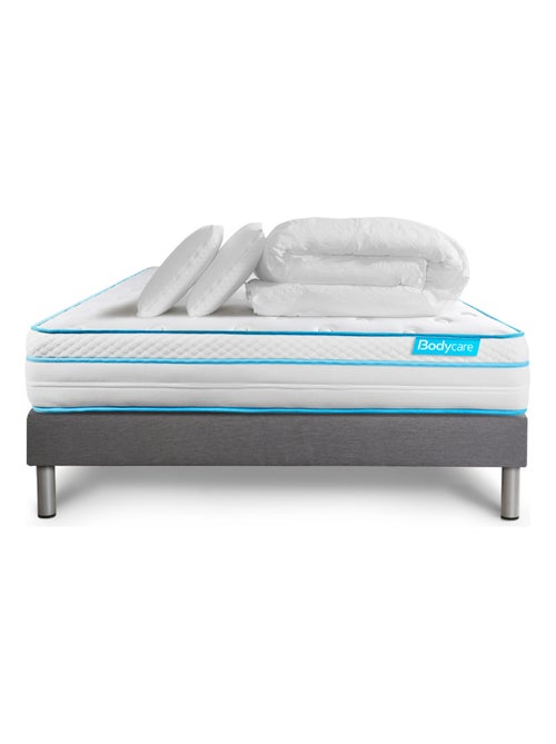 Pack Prêt à dormir avec Matelas Mémoire de forme et micro ressorts ensachés BODYCARE - Kiabi