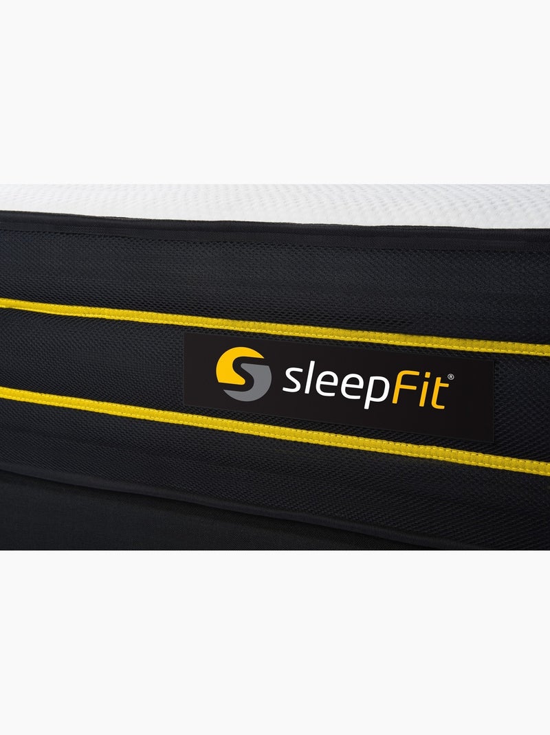 Pack Prêt à dormir avec Matelas Mémoire de forme et micro ressorts ensachés Sleepfit Noir - Kiabi