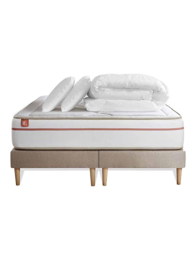 Pack Prêt à dormir avec Matelas Mémoire de forme Marmottes & Co Beige - Kiabi