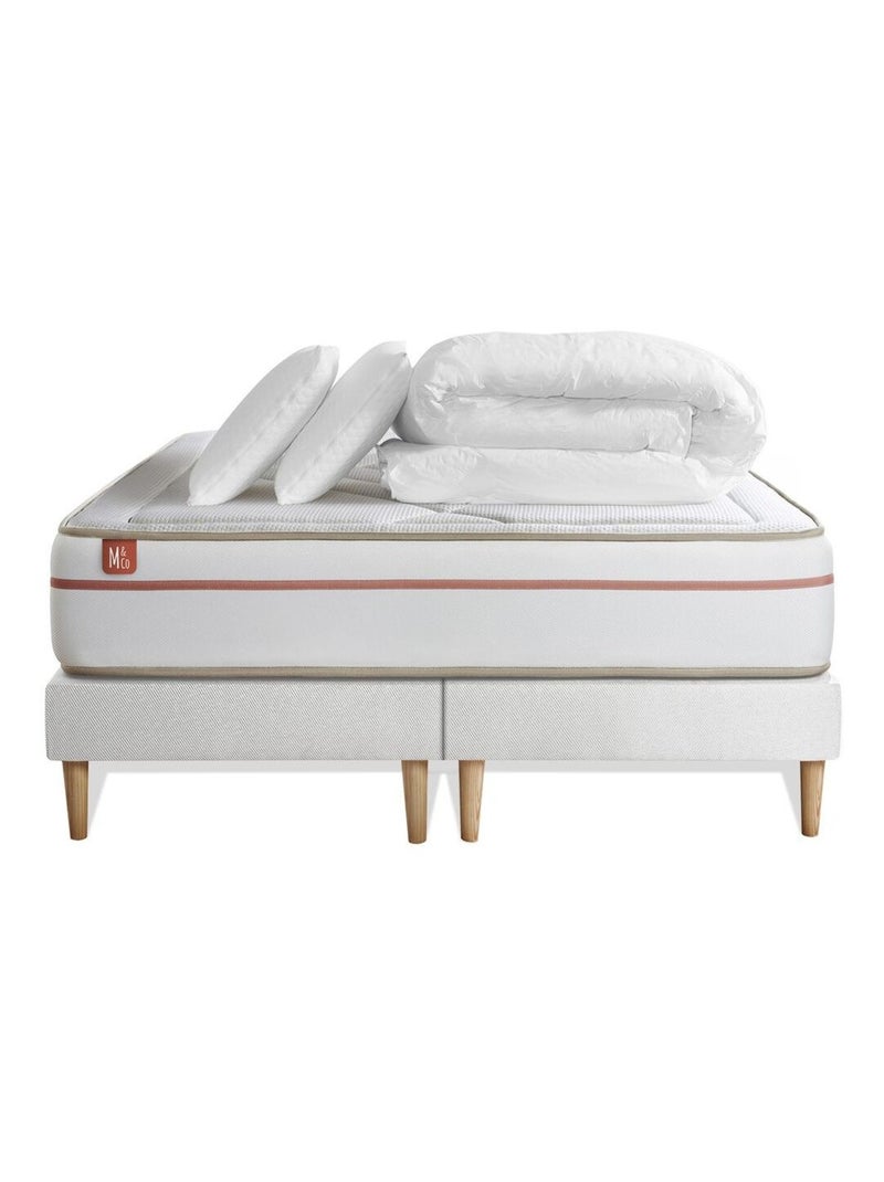 Pack Prêt à dormir avec Matelas Mémoire de forme Marmottes & Co Blanc - Kiabi