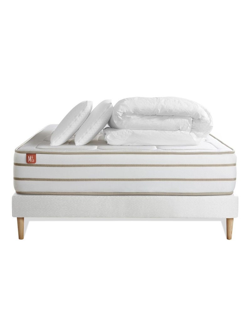 Pack Prêt à dormir avec Matelas Mémoire de forme Marmottes & Co Blanc - Kiabi