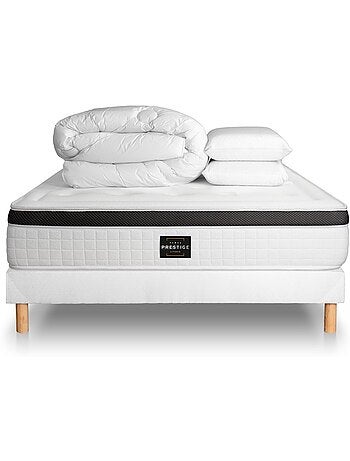 Pack Prêt à dormir avec Matelas Mémoire de forme Prestige literie