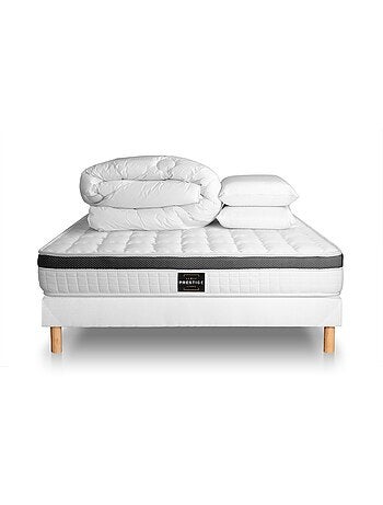 Pack Prêt à dormir avec Matelas Mémoire de forme Prestige literie