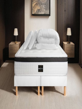 Pack Prêt à dormir avec Matelas Mémoire de forme Prestige literie