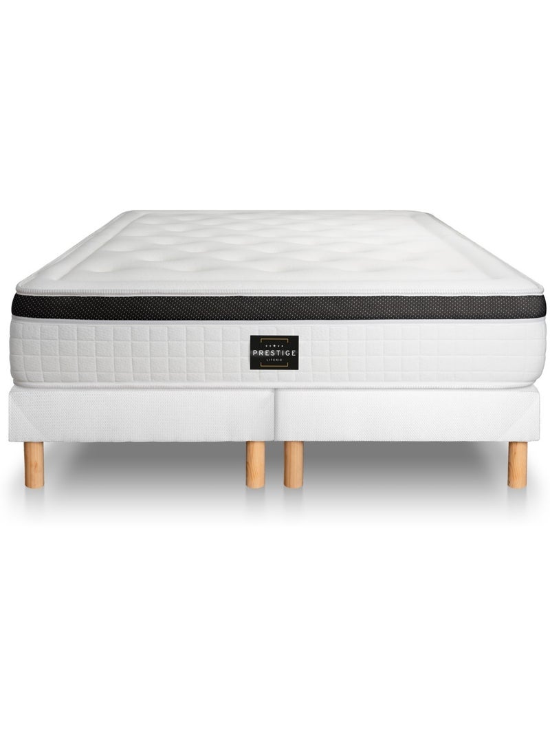 Pack Prêt à dormir avec Matelas Mémoire de forme Prestige literie Blanc - Kiabi