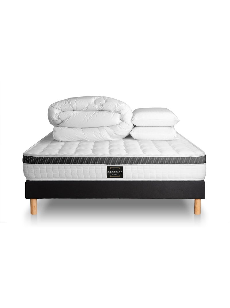 Pack Prêt à dormir avec Matelas Mémoire de forme Prestige literie Noir - Kiabi