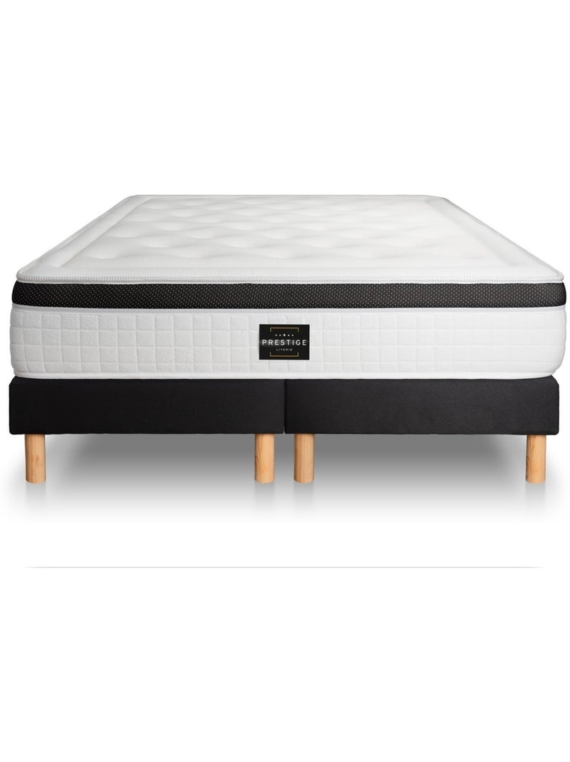 Pack Prêt à dormir avec Matelas Mémoire de forme Prestige literie Noir - Kiabi