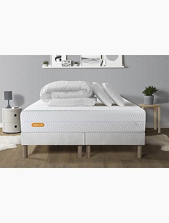 Pack Prêt à dormir avec Matelas Mémoire de forme Septnuits