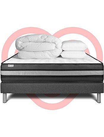 Pack Prêt à dormir avec Matelas Mousse polyuréthane à mémoire de forme VITALIT