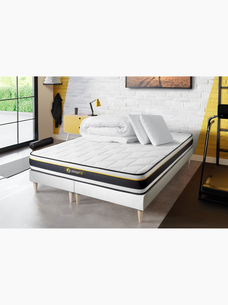 Pack Prêt à dormir avec Matelas Mousse Sleepfit Blanc - Kiabi