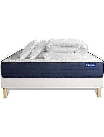 Pack Prêt à dormir avec Matelas Ressorts ensachés et mémoire de forme ACTISOM