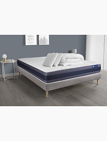 Pack Prêt à dormir avec Matelas Ressorts ensachés et mémoire de forme ACTISOM