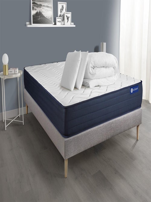 Pack Prêt à dormir avec Matelas Ressorts ensachés et mémoire de forme ACTISOM - Kiabi