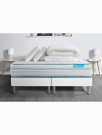 Pack Prêt à dormir avec Matelas Ressorts ensachés et mémoire de forme BODYCARE