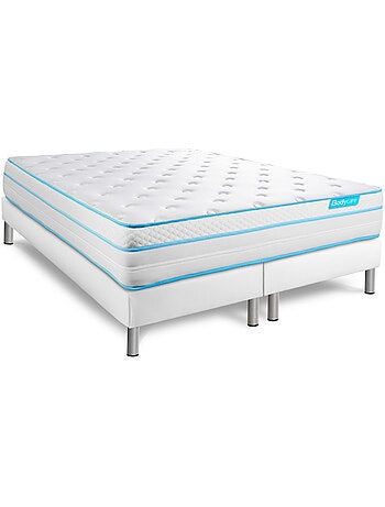 Pack Prêt à dormir avec Matelas Ressorts ensachés et mémoire de forme BODYCARE