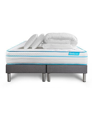 Pack Prêt à dormir avec Matelas Ressorts ensachés et mémoire de forme BODYCARE