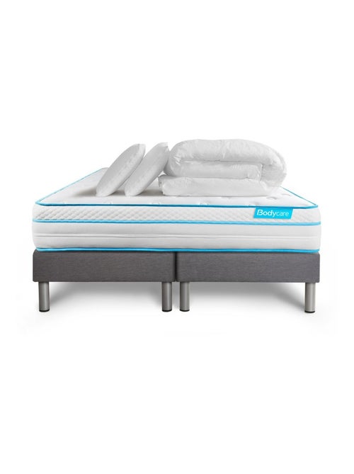 Pack Prêt à dormir avec Matelas Ressorts ensachés et mémoire de forme BODYCARE - Kiabi