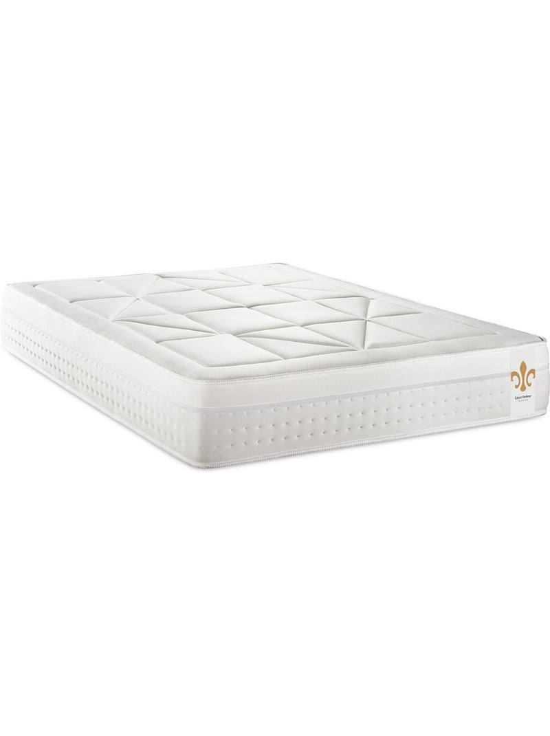 Pack Prêt à dormir avec Matelas Ressorts ensachés et mémoire de forme LITIER DELUXE Blanc - Kiabi